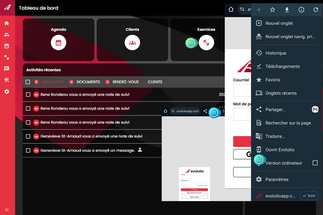 Application pour professionnels de la santé 1